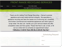 Tablet Screenshot of frontrangerecycling.com
